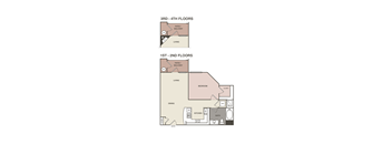 the marquess floor plan 2 bedroom with 1 bathroom