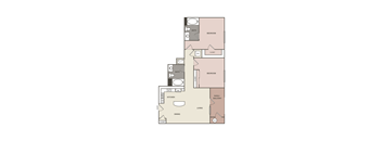 a floor plan of a bedroom apartment