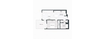 a floor plan of a bedroom apartment