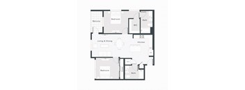 a floor plan of a bedroom apartment