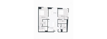bedroom floor plan | apartments in garland tx | the towers at spring creek