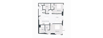 a floor plan of a bedroom apartment
