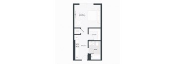 a floor plan of a small apartment