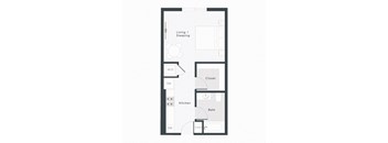 a floor plan of a small apartment