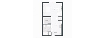 a floor plan of a small apartment
