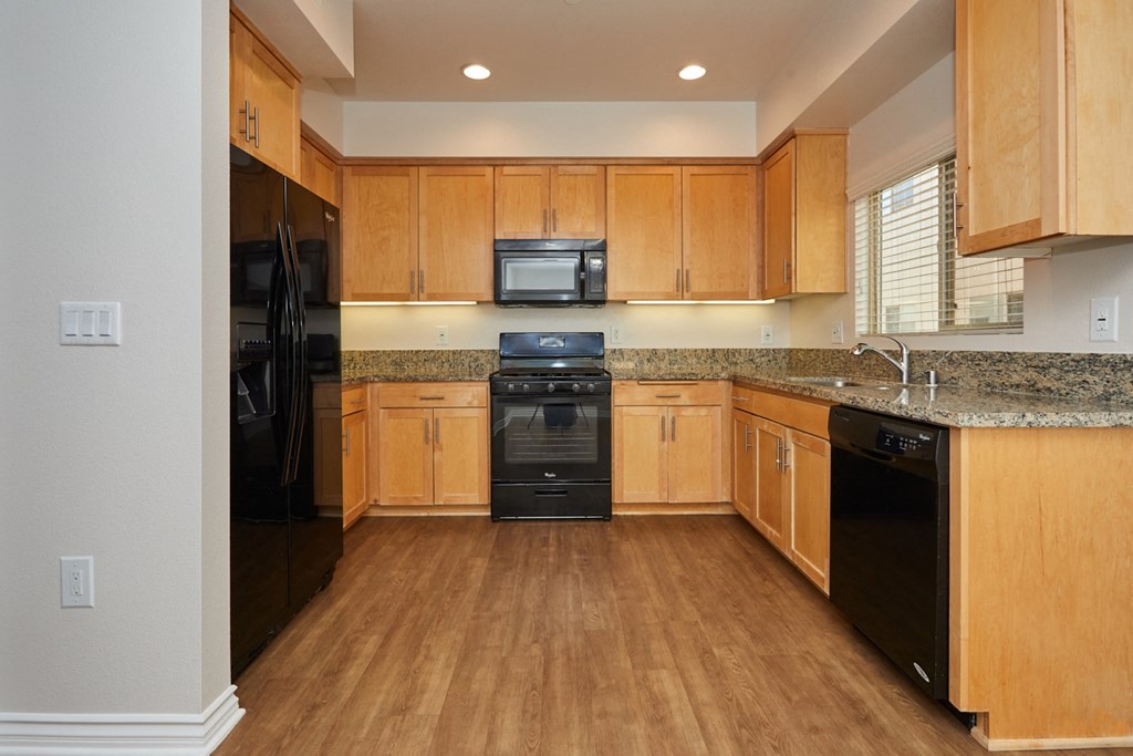 Spacious kitchen with modern appliances