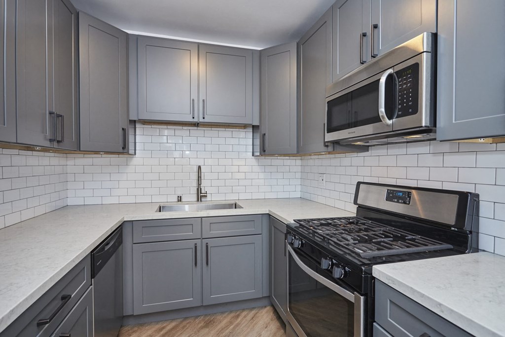Spacious kitchen with plenty of cabinet and counter space