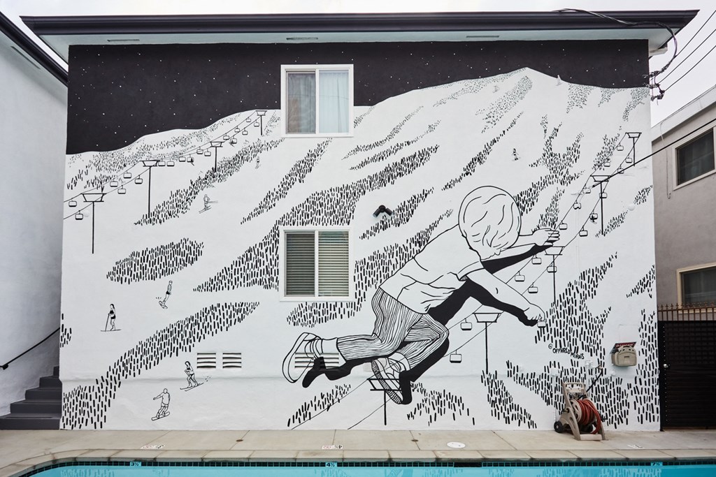 Chloe on Curson Outside Mural