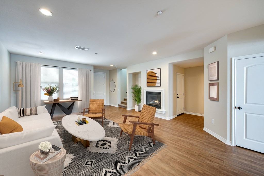 Open living area beautifully designed