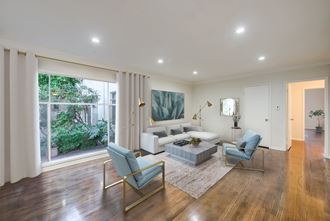 Spacious living area with natural lighting