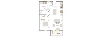 a floor plan of a bedroom apartment