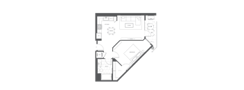 a floor plan of a house on a green background