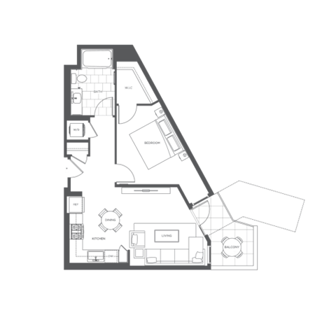 a floor plan of a house on a green