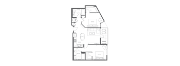 a floor plan of a house on a green