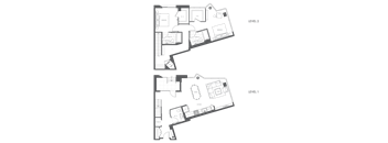 a floor plan of a house on a green