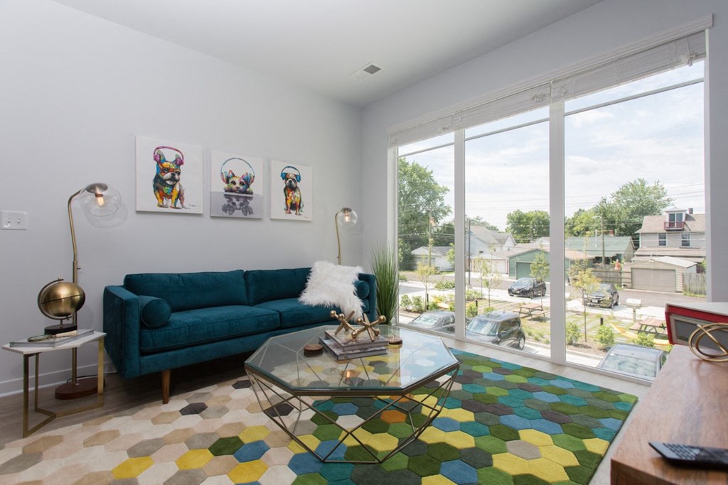 living room view at Pinnex, Indiana