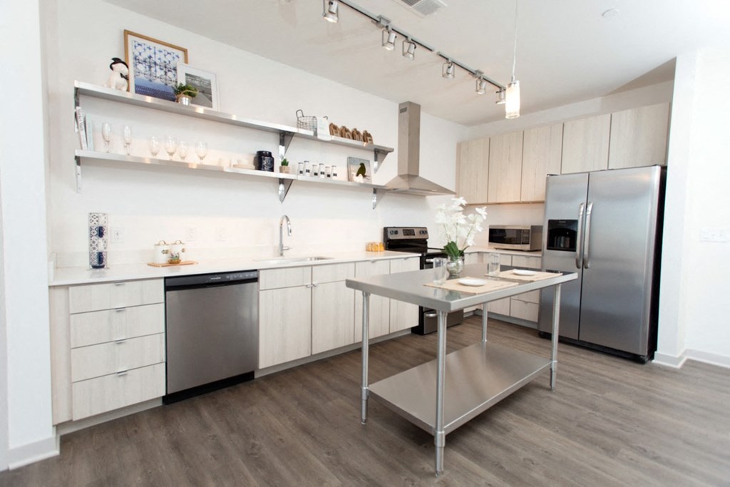 kitchen in apartment at 747 Apartments, Indianapolis, Indiana