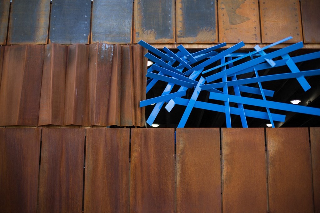 art display at 747 Apartments, Indianapolis, IN