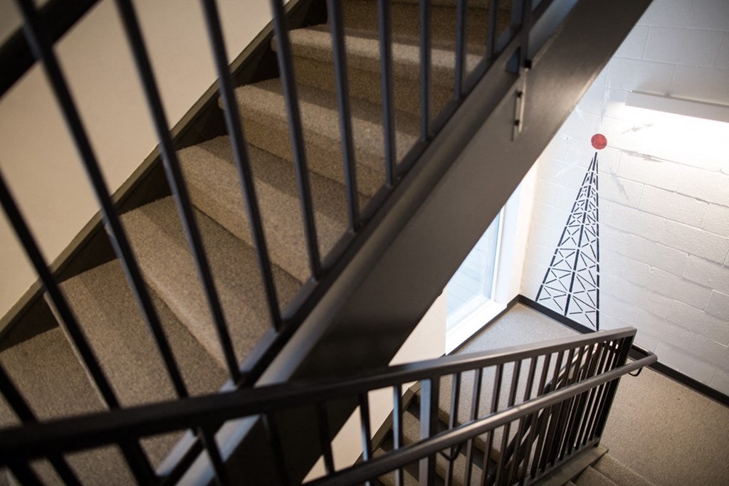 stairway at Pinnex, Indianapolis, IN, 46203