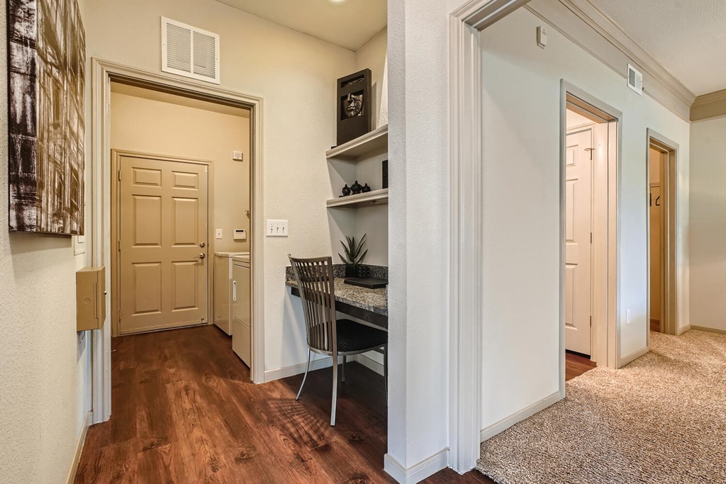 built in desk for working or studying at Grand Villas Apartments, Texas, 77494