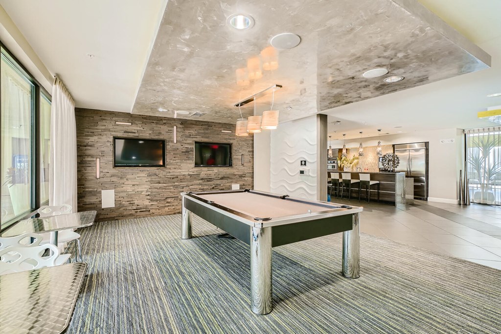 Billiards Table In Clubhouse at Imperial Lofts, Sugar Land, 77498