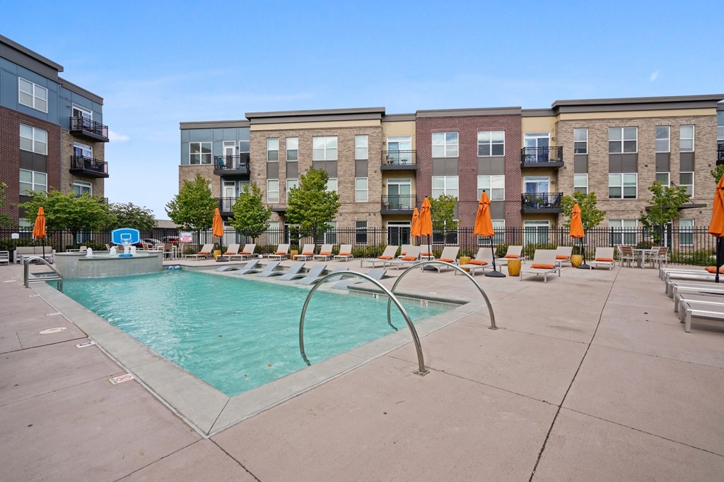 Swimming Pool With Relaxing Sundecks at Penn Circle, Carmel