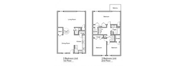 3BR Floorplan at Spring Creek Townhomes, Illinois