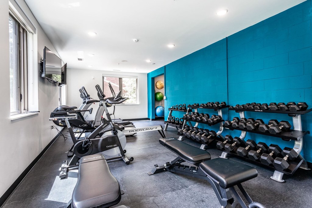 Gym center equipmentat The MK, Indiana