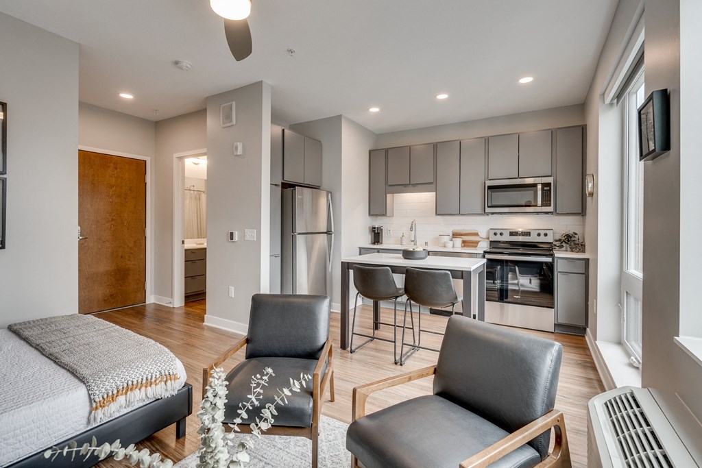 Living Room Looking Into Kitchen Area at Marquee, Minnesota