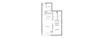 A4 - 1 Bedroom 1 Bath 932 Sq. Ft. Floor Plan at 747 Apartments, Indianapolis, IN