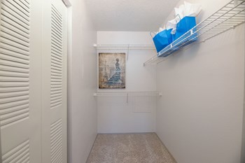 storage shelves in two bedroom two bath apartment - Photo Gallery 20