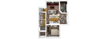 A1 Floor Plan at River Pointe, Conroe, TX, 77304