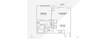 A1 floor plan at Penn Circle, Indiana, 46032
