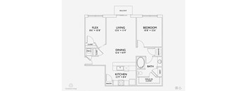 A10 Floorplan at Penn Circle, Carmel, IN
