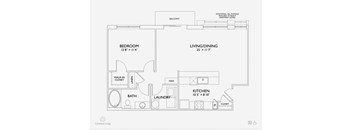 A5 floor plan June at Penn Circle, Indiana