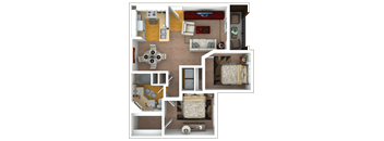 B1 Floor Plan at River Pointe, Conroe, 77304