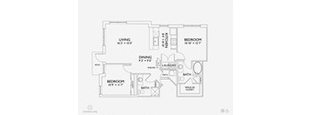 B2 floor plan Viridis at Penn Circle, Indiana