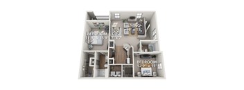 B2 floor plan at Adara Overland Park, Kansas, 66213