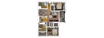 B3 Floor Plan at River Pointe, Conroe