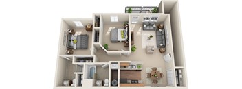 B4 - 2 Bedroom 2 Bath 997 Sq. Ft. Floor Plan at The Greyson, Ohio, 43026