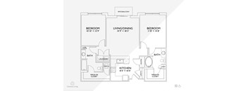 B5 Floorplan at Penn Circle, Carmel, Indiana