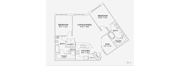 B6 Floorplan at Penn Circle, Indiana, 46032