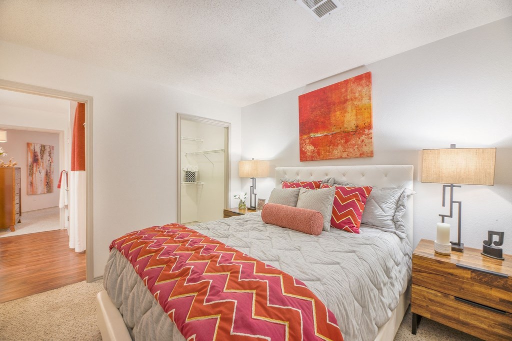 bedroom with view of closet in two bedroom apartment  at Butternut Ridge, North Olmsted
