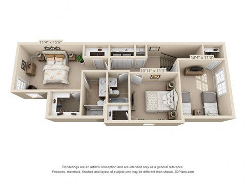 C1-PP4 Floor Plan  at Prairie Pines Townhomes, Shawnee