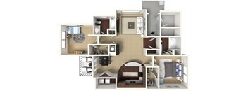 2 bed 2 bath B2 Floor Plan at CityView, North Kansas City