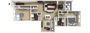 2 bed 2 bath B4 Floor Plan at CityView, North Kansas City, MO, 64116