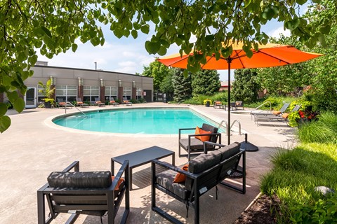 Pool With Lounge Area at CityView, North Kansas City