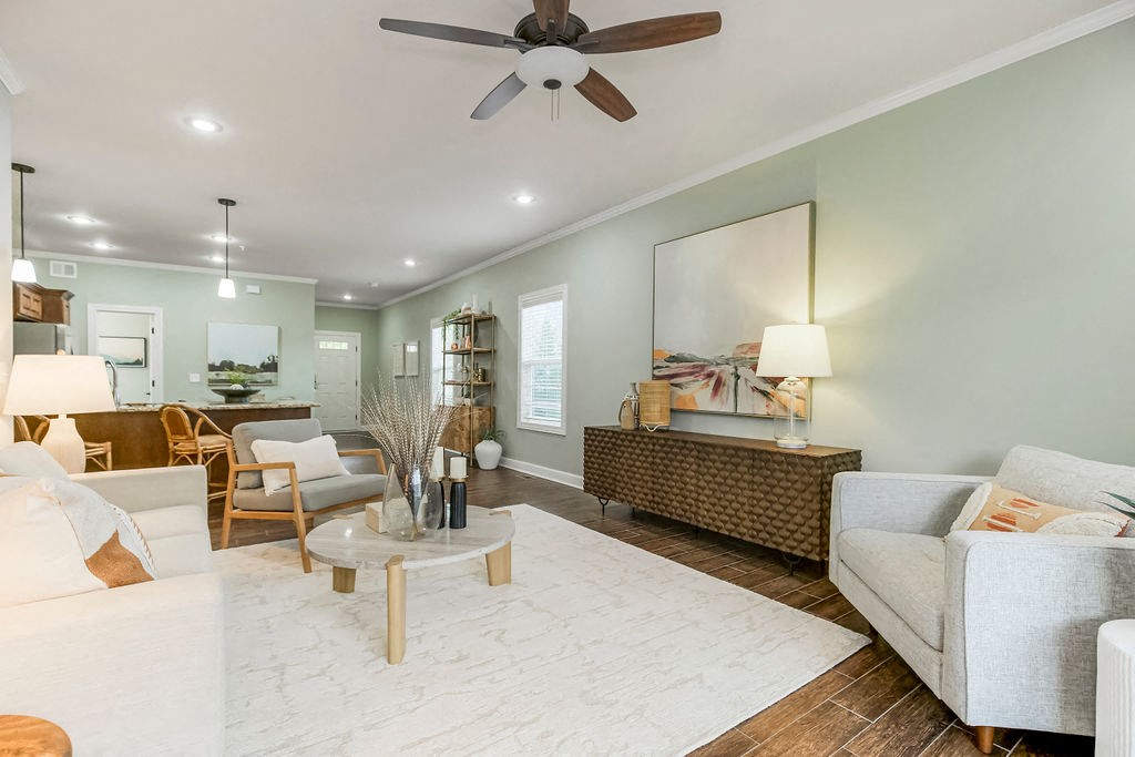 Modern Living Room at Prairie Pines Townhomes, Kansas