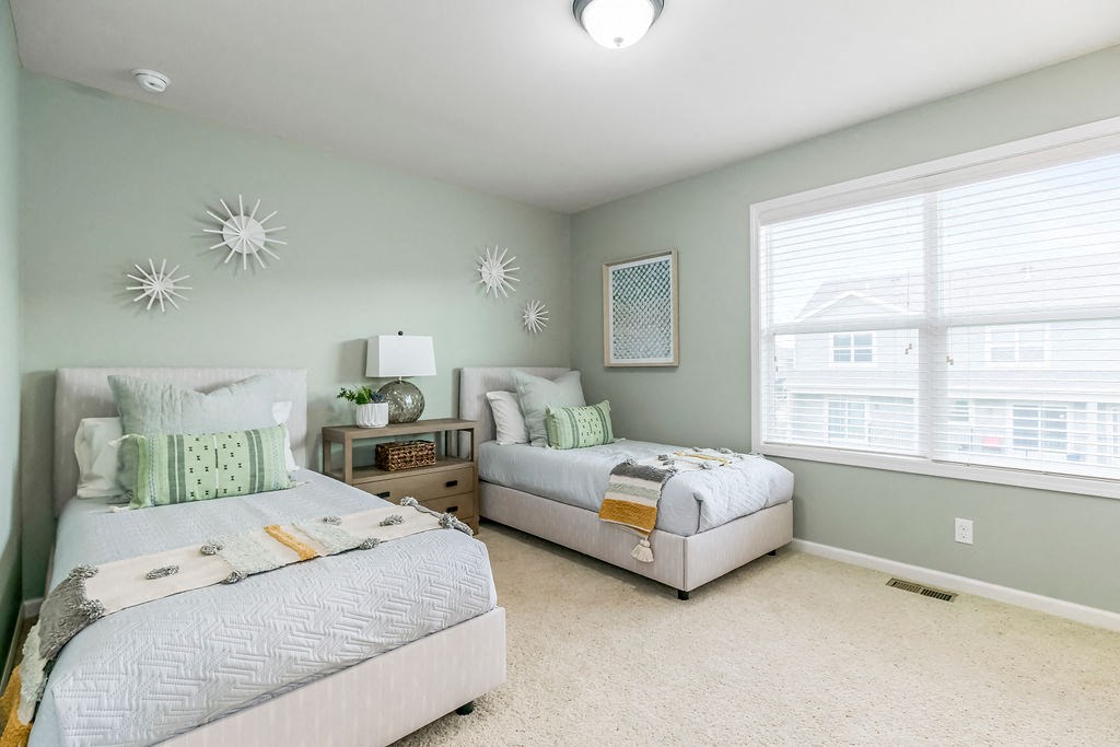 Comfortable Bedroom at Prairie Pines Townhomes, Shawnee, KS
