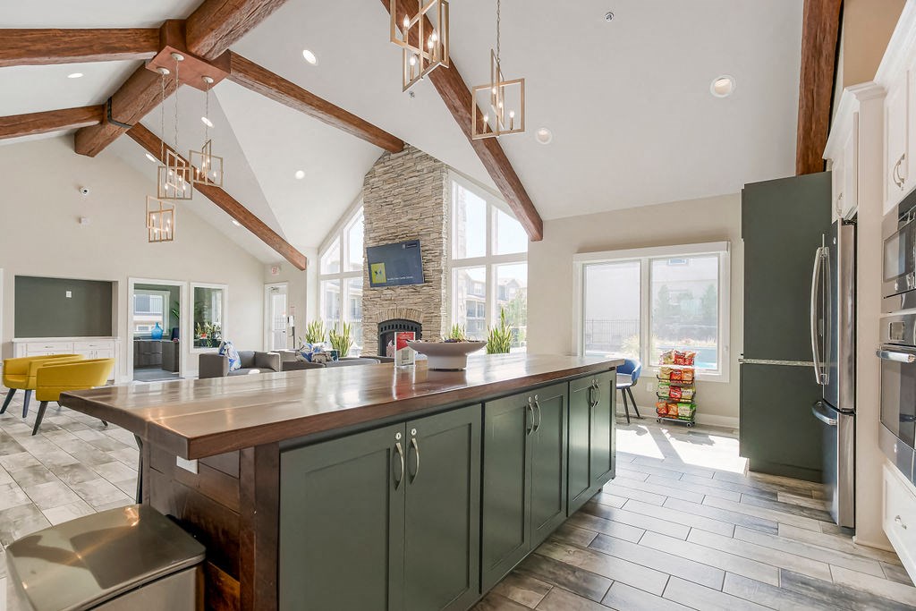 Clubhouse With Kitchen at Prairie Pines Townhomes, Shawnee, Kansas